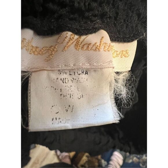 Courtney Washington Vintage Black Pucker Pants Super! Sz M/L - Picture 6 of 6